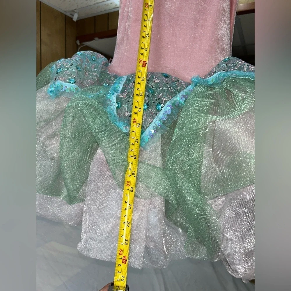 Revolution Dancewear Girls’ Fairy Tutu Costume Pink, Teal & Green Glitter Size L